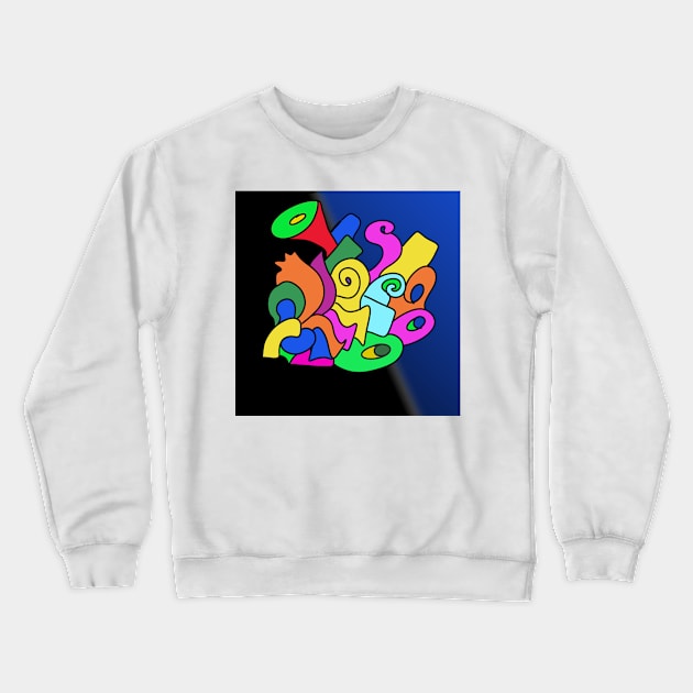 Psychedelic Shapes Crewneck Sweatshirt by Michelle Le Grand